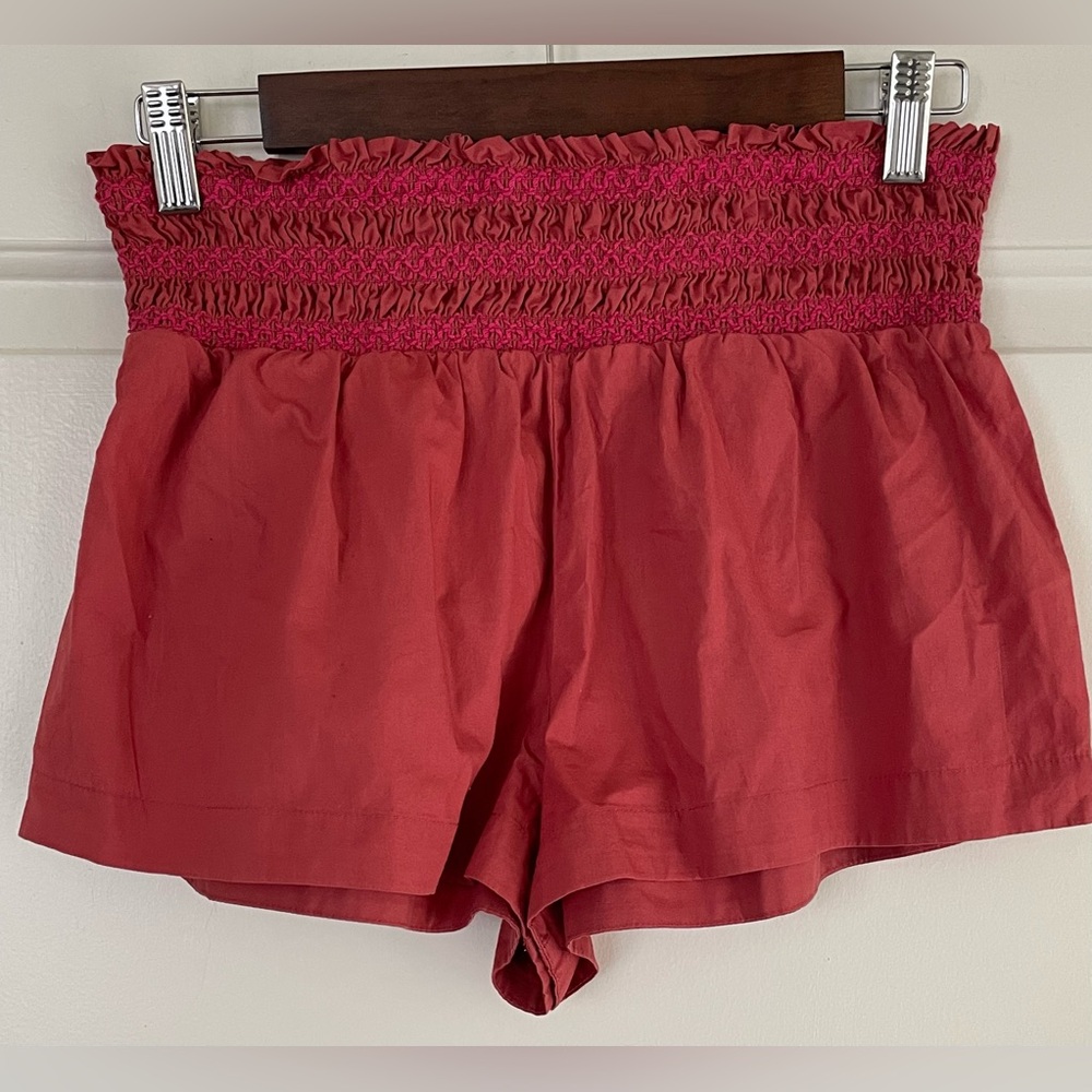 Anthropologie High Waist Orange/Red Shorts